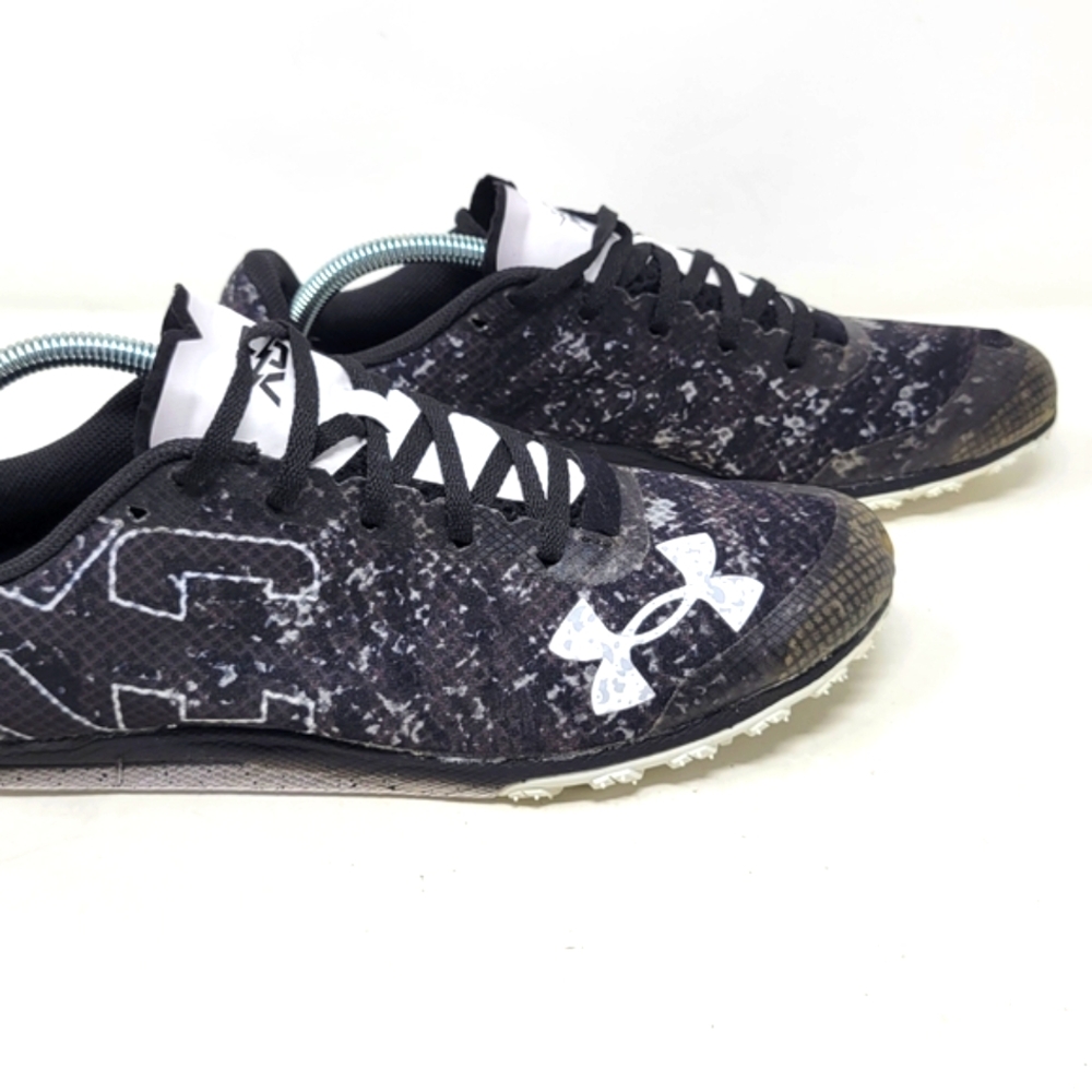 Under Armour XC Cross Country Black and White Athletic Shoes Sz 10
